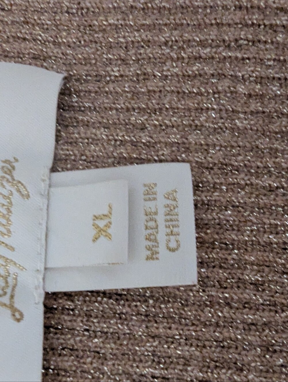 Lilly Pulitzer Metallic Taupe Sparkle Tank - Picture 3 of 5
